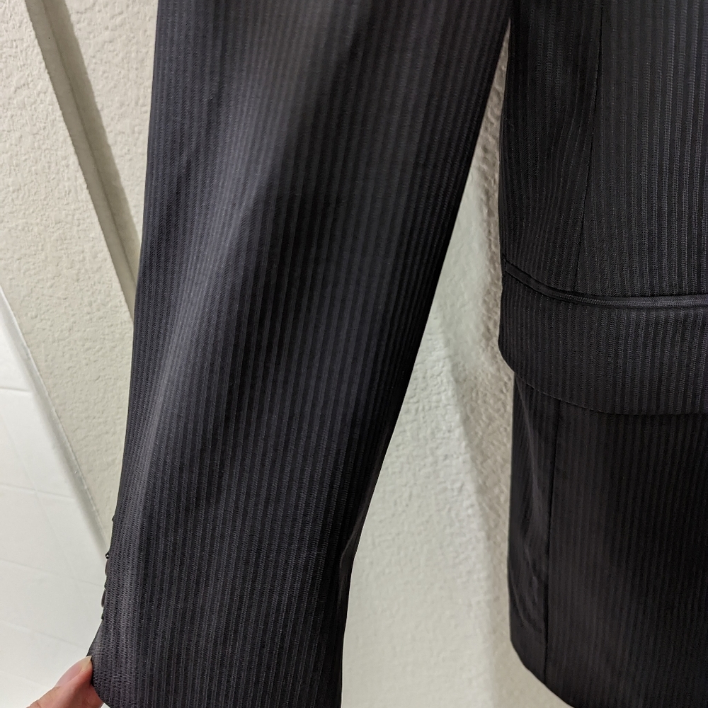 Vintage Zignone Pronto Uomo Signature Made In Italy Stripe Blazer Size 42L - Picture 5 of 10